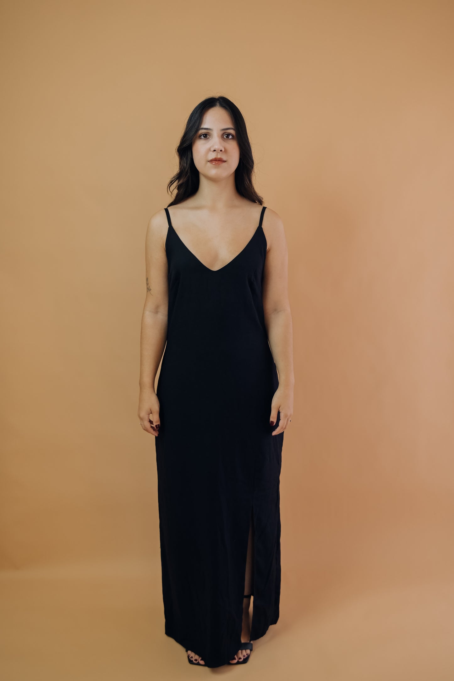 Vestido Longo Preto de alcinha