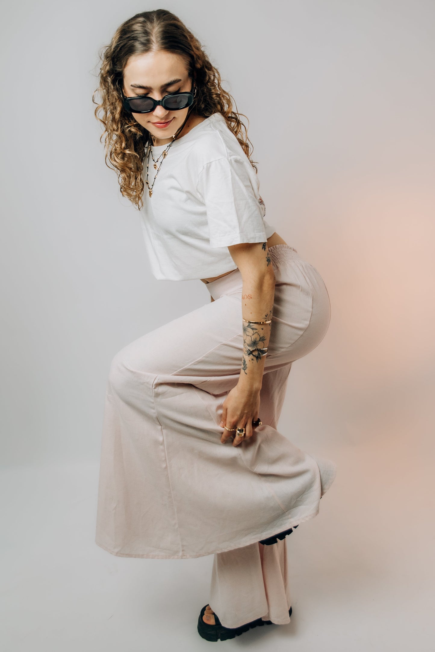 Calça boca de sino 70s